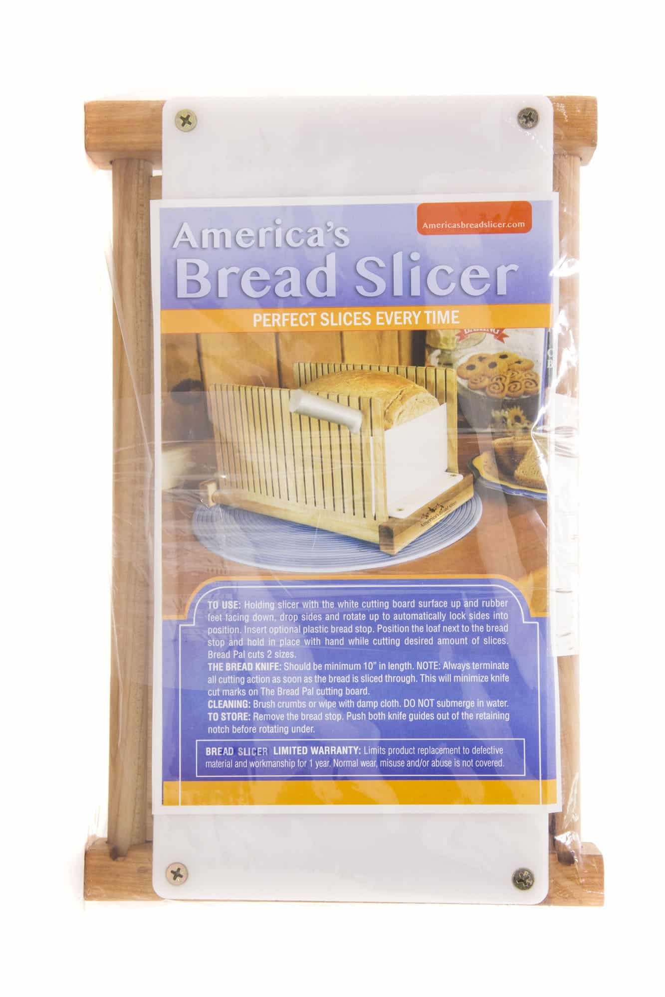 Bamboo Bread Slicer with Cutting Board Adjustable Bread Slicer for Homemade  Bread Loaf Cakes 